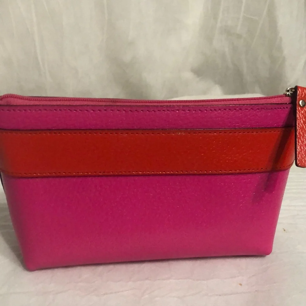 kate spade Pink & Red Bow Accent Wristlet Pouch